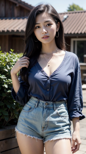 伊能静穿着一件蓝色的连衣裙,但是她闻起来像一个阿姨